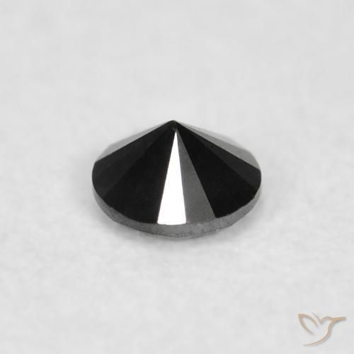 Diamante Preto Natural 0.03ct, Redondo, Opaco