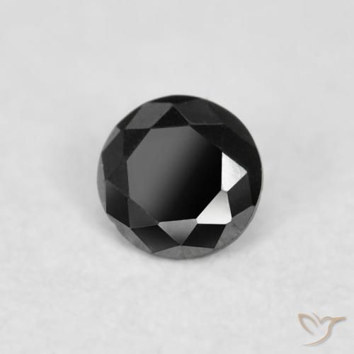 Diamante Preto Natural 0.04ct, Redondo, Opaco