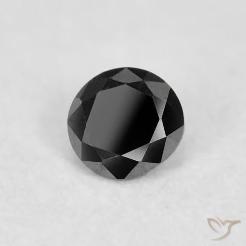 Diamante Preto Natural 0.04ct, Redondo, Opaco