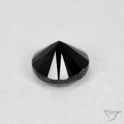 Diamante Preto Natural 0.04ct, Redondo, Opaco