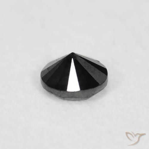Diamante Preto Natural 0.02ct, Redondo, Opaco
