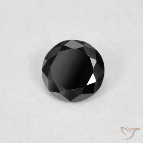 Diamante Preto Natural 0.03ct, Redondo, Opaco