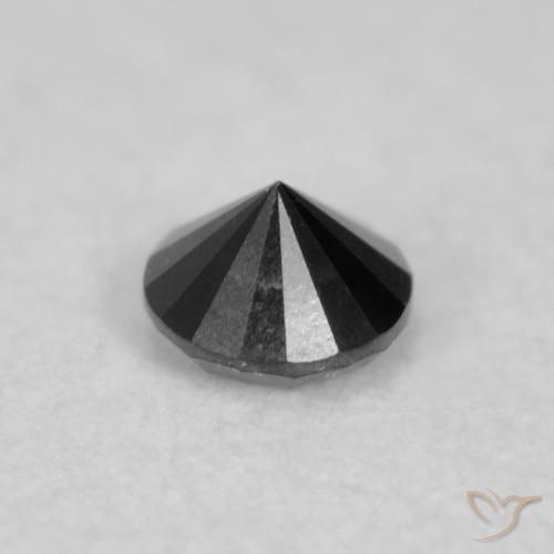 Diamante Preto Natural 0.02ct, Redondo, Opaco