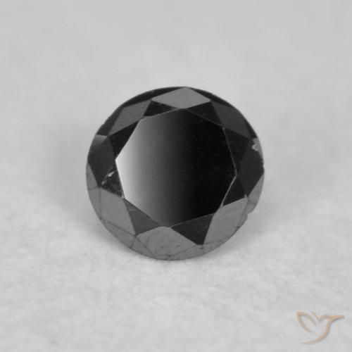 Diamante Preto Natural 0.02ct, Redondo, Opaco