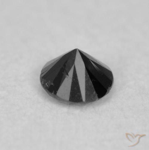 Diamante Preto Natural 0.02ct, Redondo, Opaco