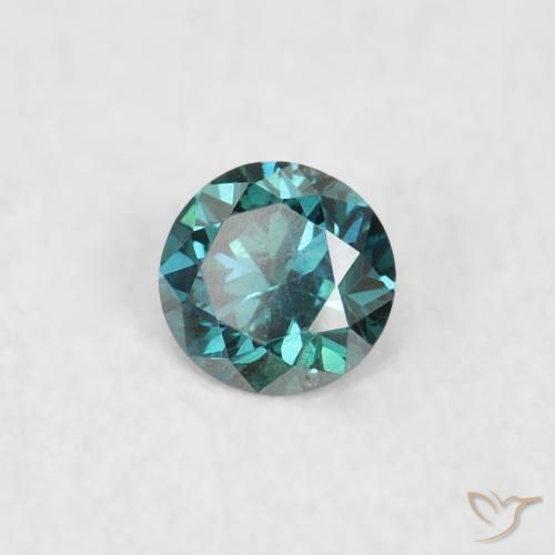 Diamante Azul Natural 0.03ct, Redondo, VS