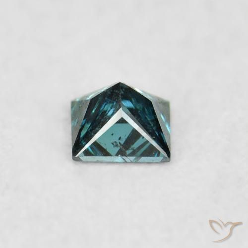 Diamante Azul Natural 0.05ct, Quadrado, VS