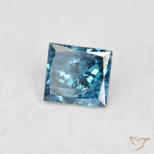 Diamante Azul Natural 0.02ct, Quadrado, VS