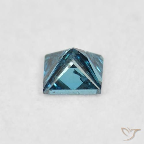 Diamante Azul Natural 0.05ct, Quadrado, VS-SI
