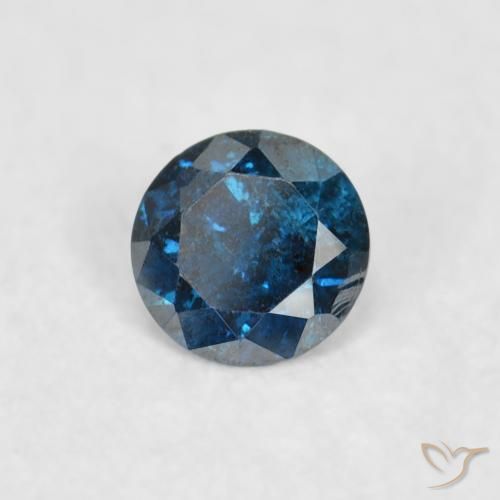Diamante Azul Natural 0.06ct, Redondo, VS-SI