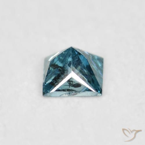 Diamante Azul Natural 0.07ct, Quadrado, VS-SI