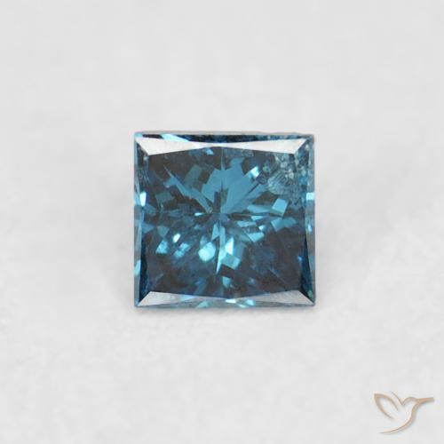 0.05ct Natural Azul Diamante, Quadrado, VS-SI