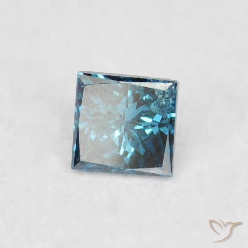 Diamante Azul Natural 0.05ct, Quadrado, VS-SI
