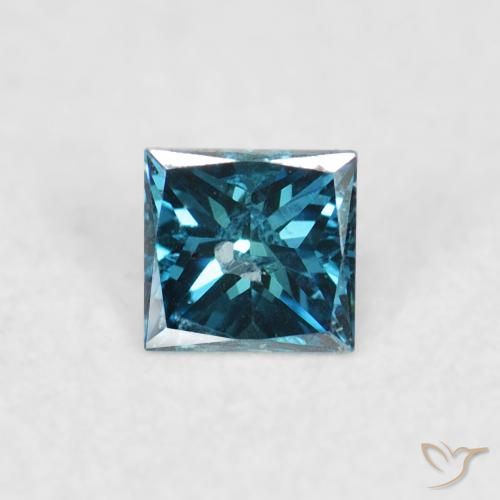 0.06ct Natural Azul Diamante, Quadrado, VS-SI