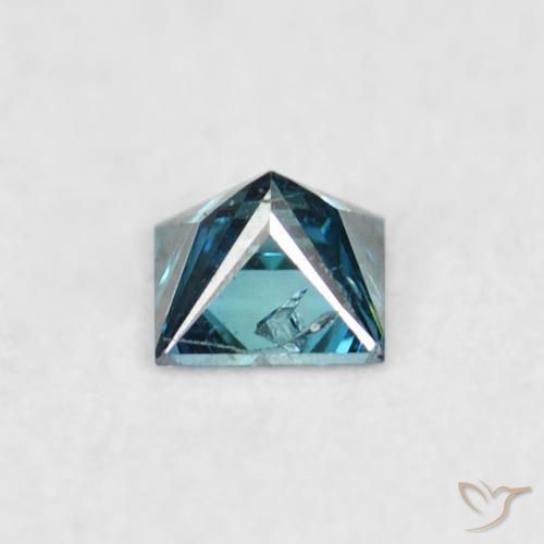 Diamante Azul Natural 0.06ct, Quadrado, VS-SI