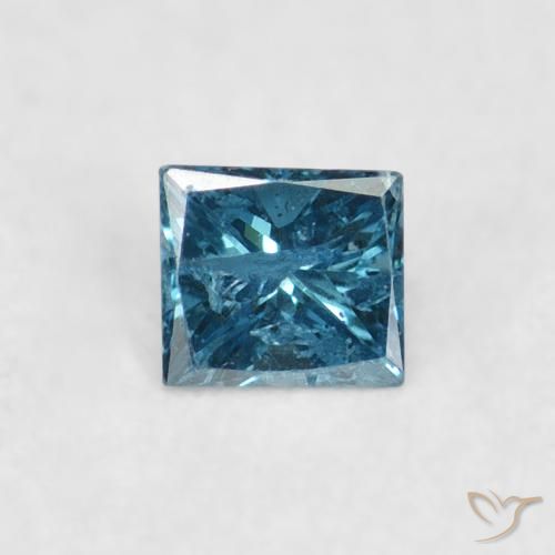 0.06ct Natural Azul Diamante, Quadrado, VS-SI
