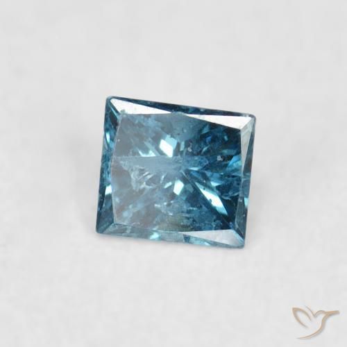 Diamante Azul Natural 0.06ct, Quadrado, VS-SI
