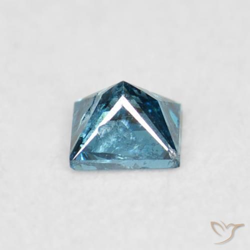 Diamante Azul Natural 0.06ct, Quadrado, VS-SI