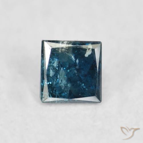 0.07ct Natural Azul Diamante, Quadrado, VS-SI