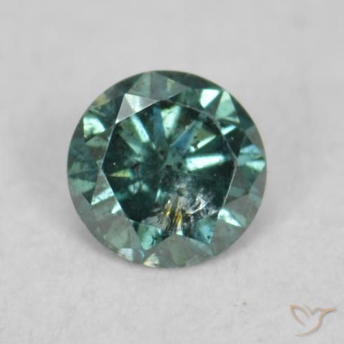 0.06ct Natural Verde Diamante, Redondo, VS-SI, Photo A