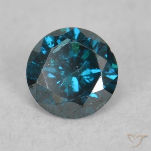 Diamante Azul Natural 0.07ct, Redondo, VS-SI