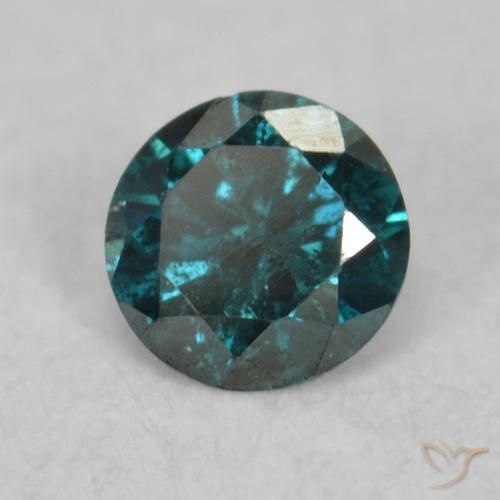 Diamante Azul Natural 0.07ct, Redondo, VS-SI