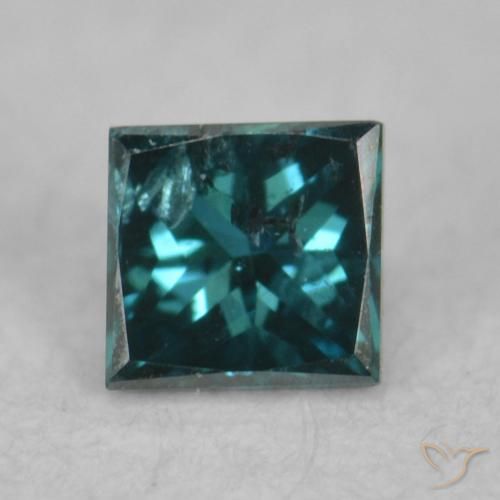 0.07ct Natural Verde Diamante, Quadrado, VS-SI