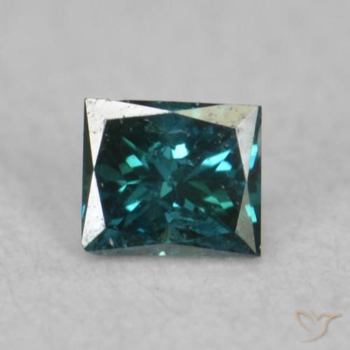 0.05ct Natural Azul Diamante, Quadrado, VS-SI