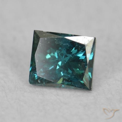 Diamante Azul Natural 0.05ct, Quadrado, VS-SI