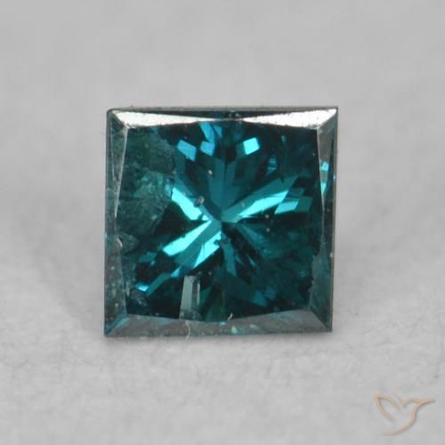 0.06ct Natural Azul Diamante, Quadrado, VS-SI