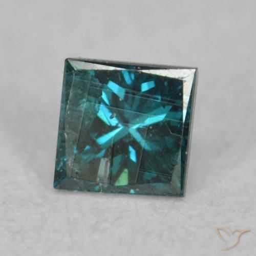 Diamante Azul Natural 0.06ct, Quadrado, VS-SI
