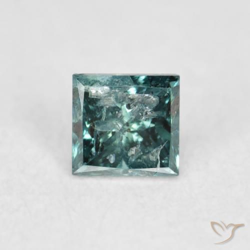 0.07ct Natural Verde Diamante, Quadrado, SI