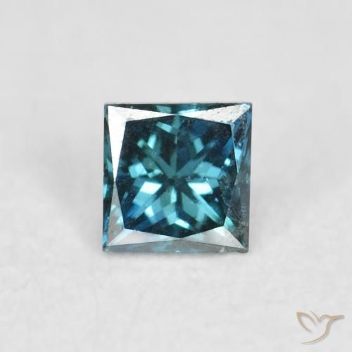 0.08ct Natural Azul Diamante, Quadrado, VS-SI