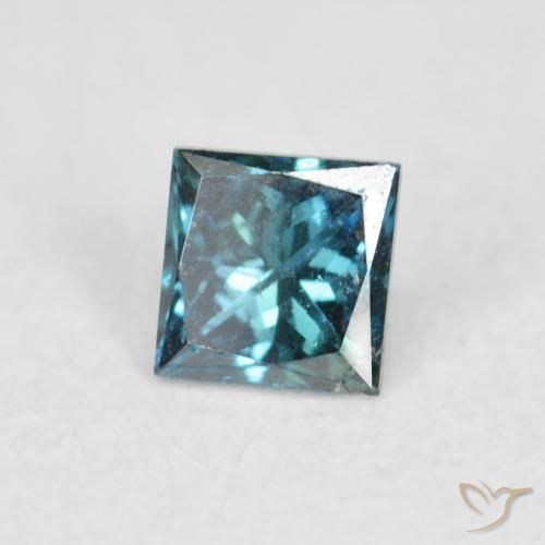 Diamante Azul Natural 0.08ct, Quadrado, VS-SI