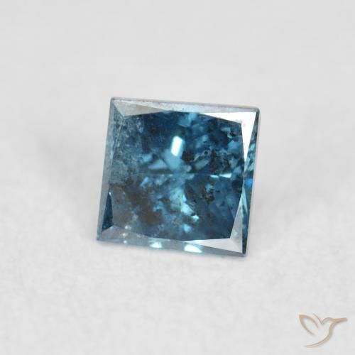 Diamante Azul Natural 0.06ct, Quadrado, VS-SI