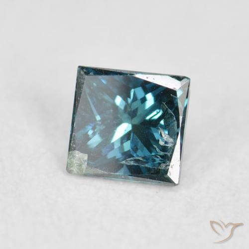 Diamante Azul Natural 0.09ct, Quadrado, SI
