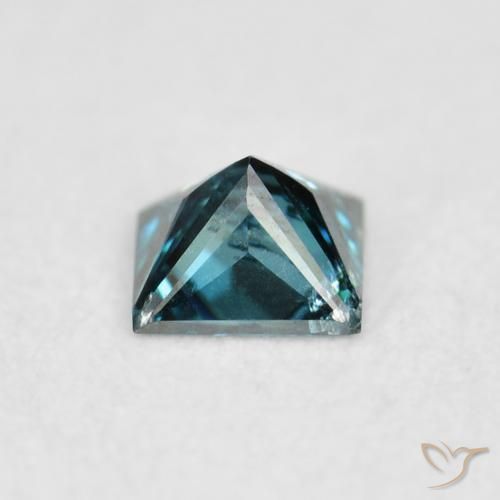 Diamante Azul Natural 0.09ct, Quadrado, SI