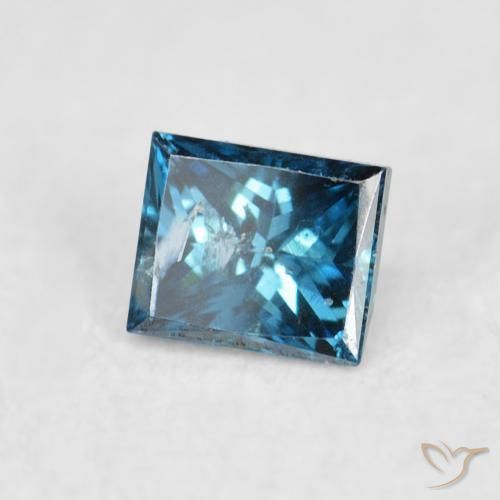 Diamante Azul Natural 0.08ct, Quadrado, VS-SI