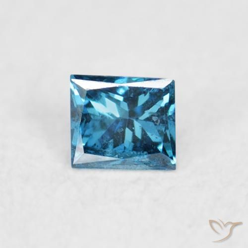 0.05ct Natural Azul Diamante, Quadrado, VS-SI