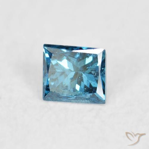 Diamante Azul Natural 0.05ct, Quadrado, VS-SI