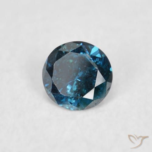 Diamante Azul Natural 0.04ct, Redondo, VS-SI