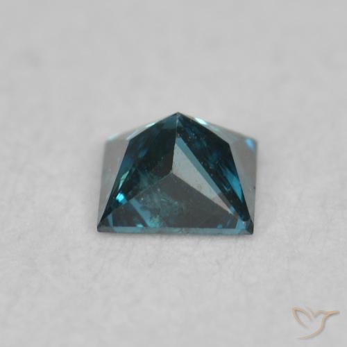 Diamante Azul Natural 0.07ct, Quadrado, VS