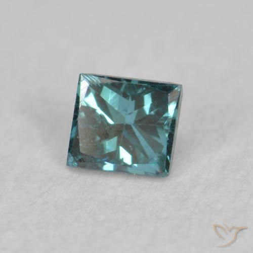 Diamante Azul Natural 0.07ct, Quadrado, VS