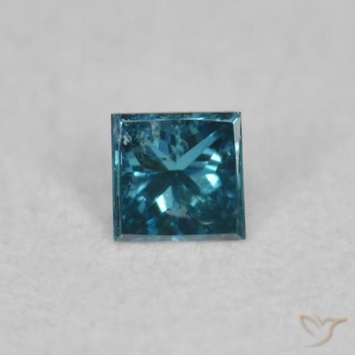 0.02ct Natural Azul Diamante, Quadrado, VS