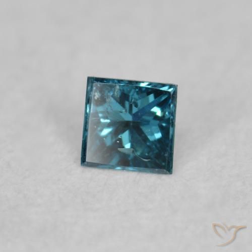 Diamante Azul Natural 0.02ct, Quadrado, VS