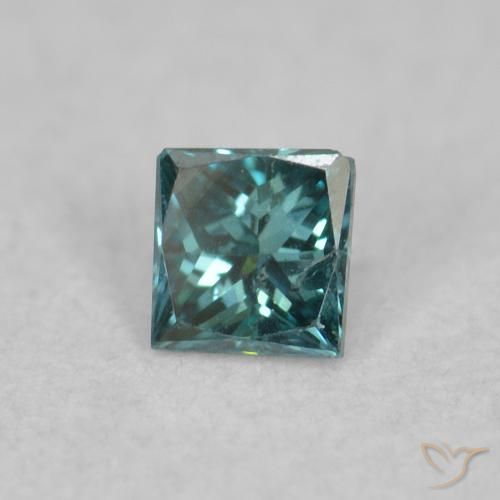Diamante Azul Natural 0.05ct, Quadrado, VS