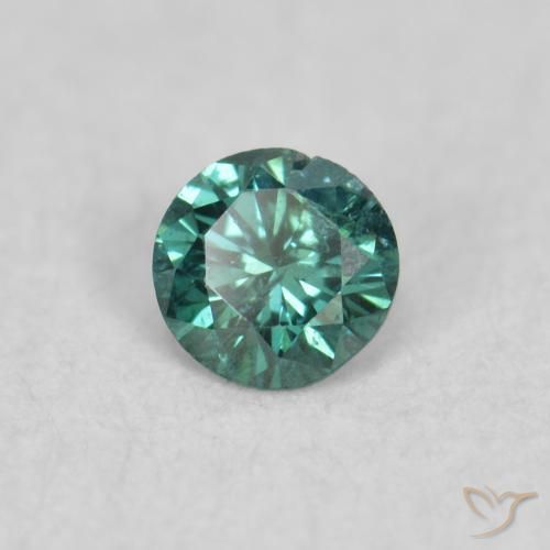 Diamante Verde Natural 0.05ct, Redondo, SI