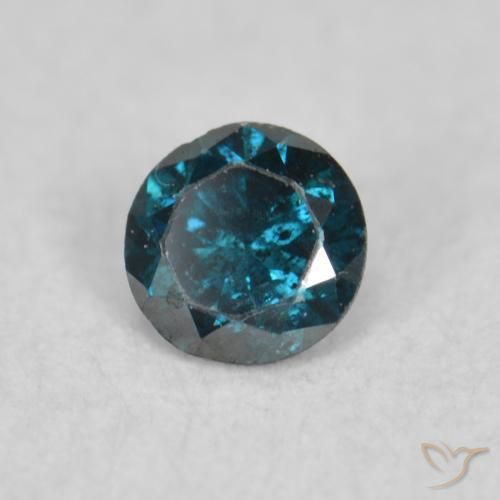Diamante Azul Natural 0.07ct, Redondo, VS