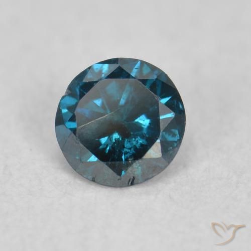 Diamante Azul Natural 0.07ct, Redondo, SI