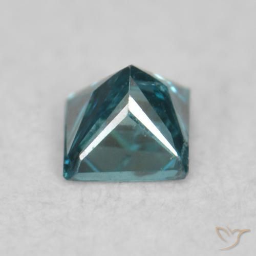 Diamante Azul Natural 0.06ct, Quadrado, VS-SI